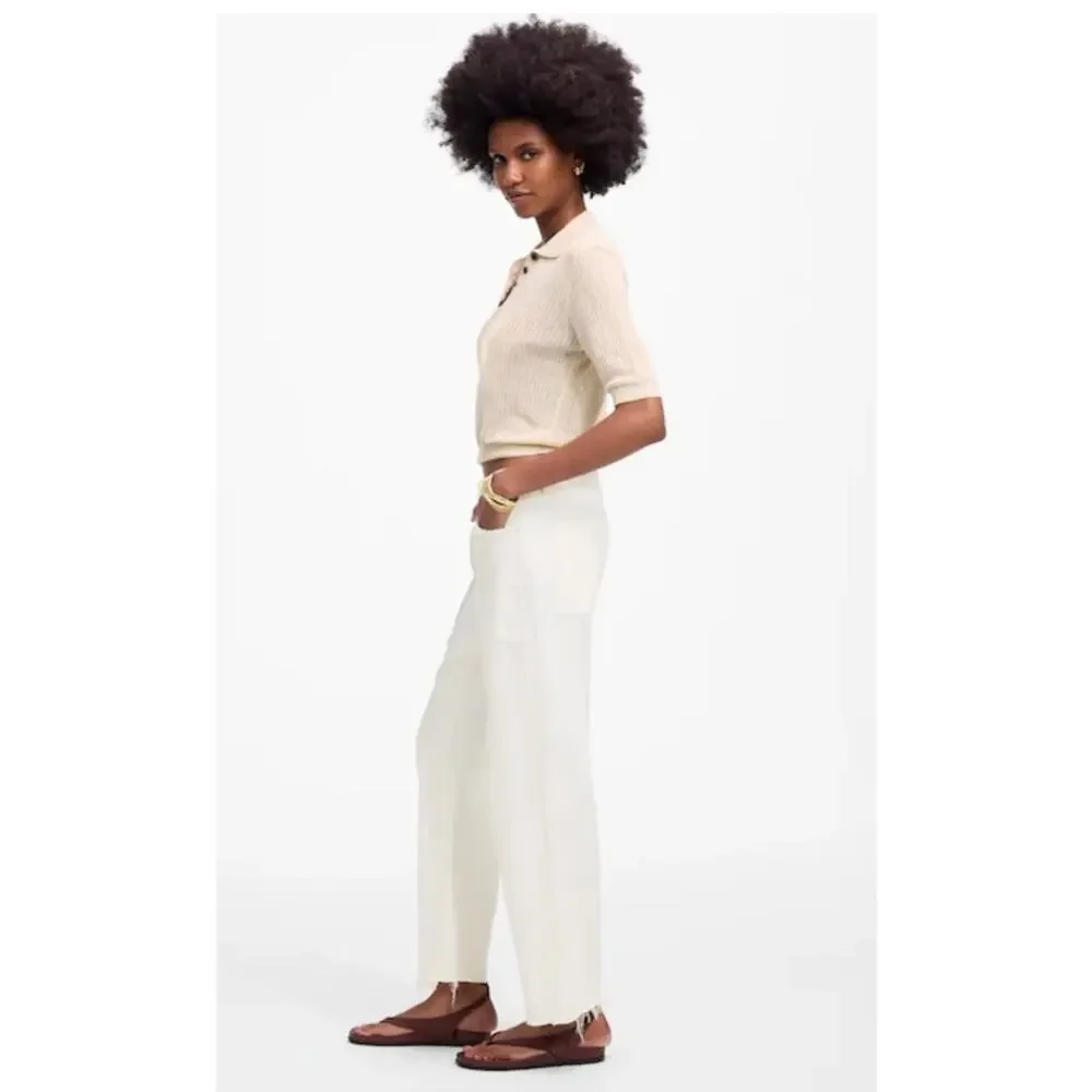 NWT Madewell Superwide-Leg Jeans: Airy Denim Edition White W 29
